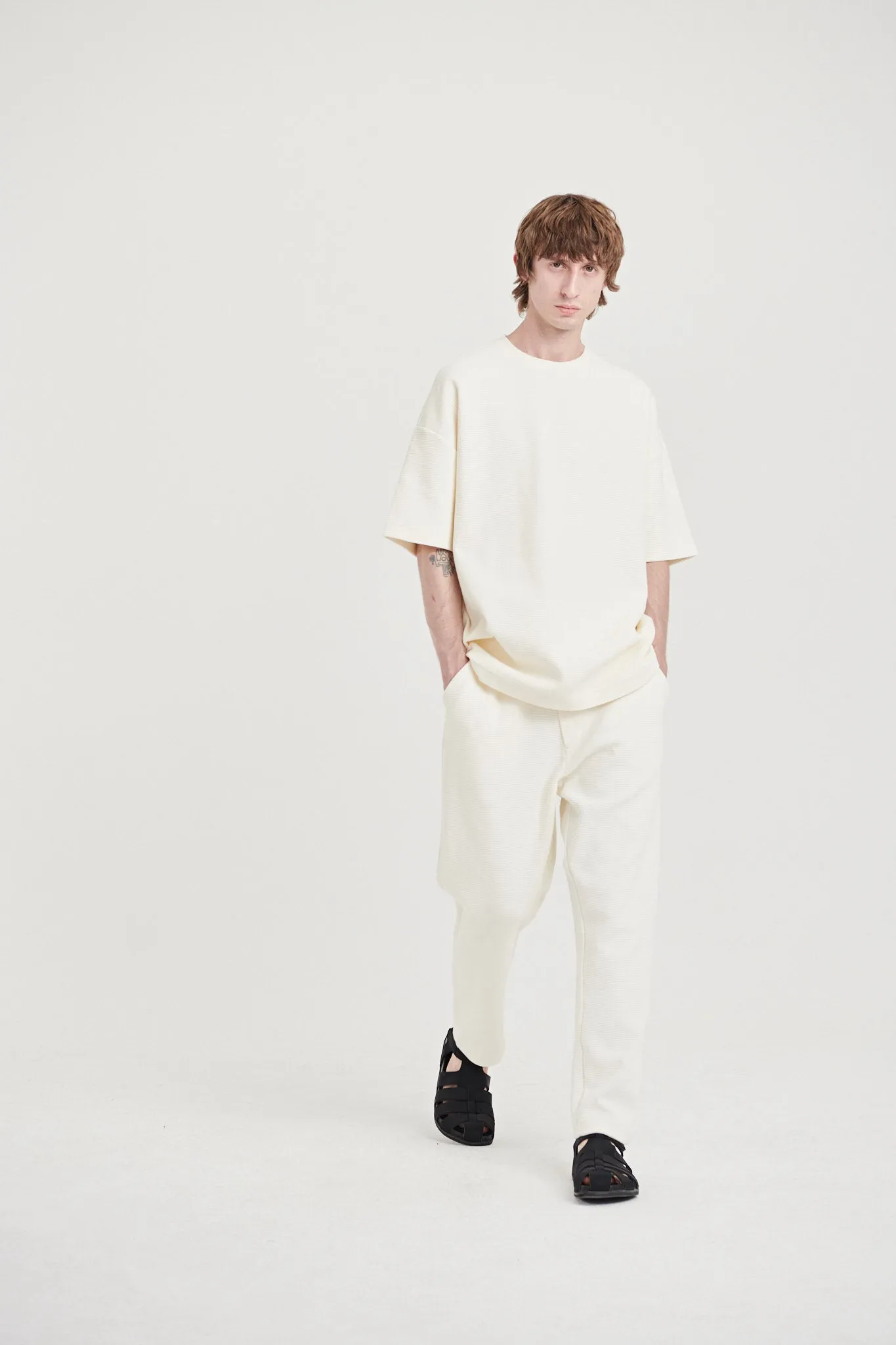 08 / Waffle Trousers Off White