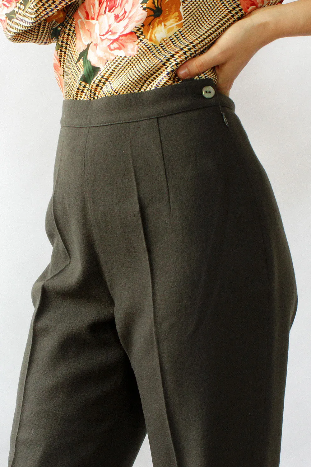 Anna Molinari Olive Wool Pants XS/S