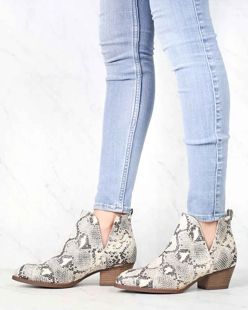 Chinese Laundry - Caring Snake Print Ankle Booties