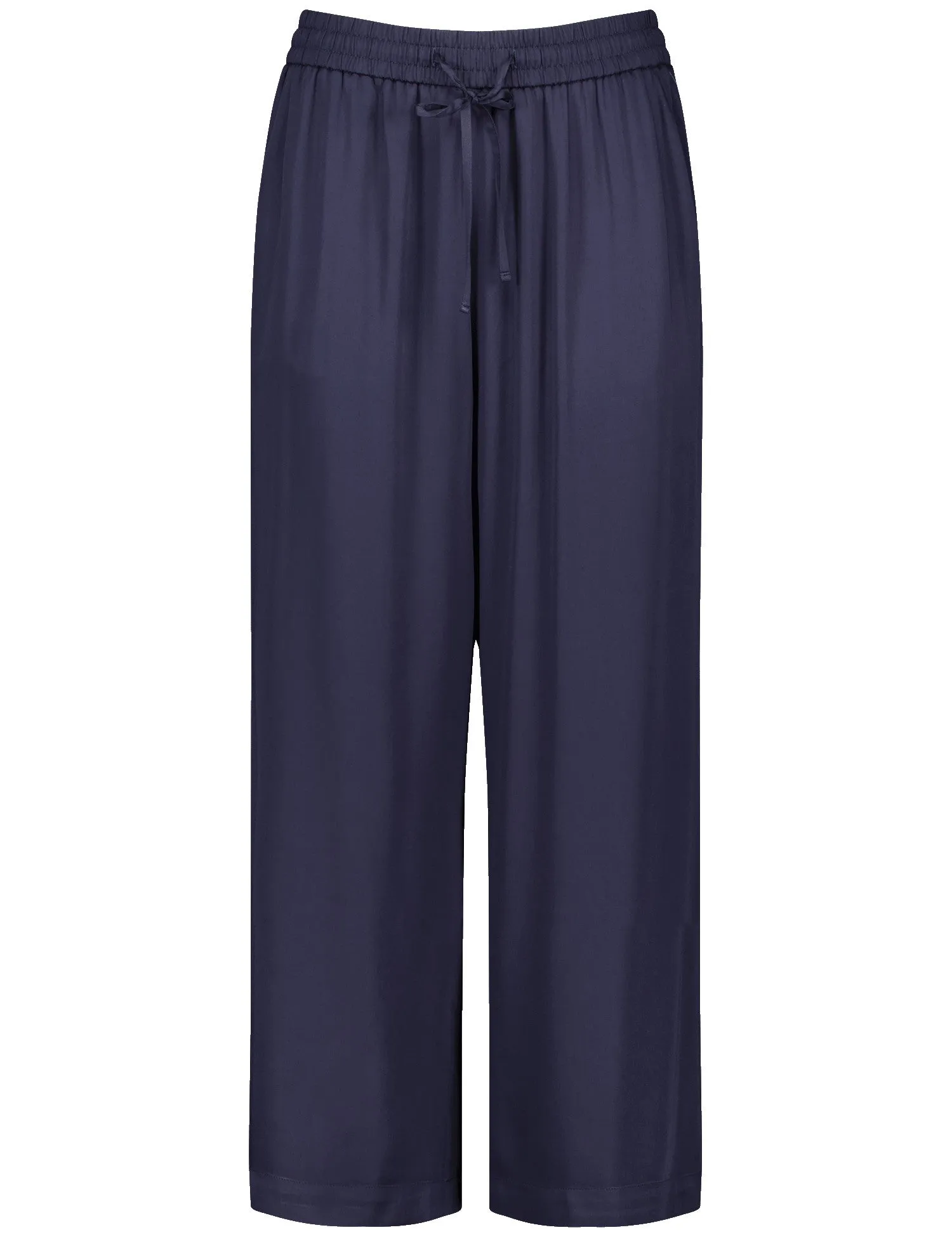 Cropped Leisure Trousers - Navy