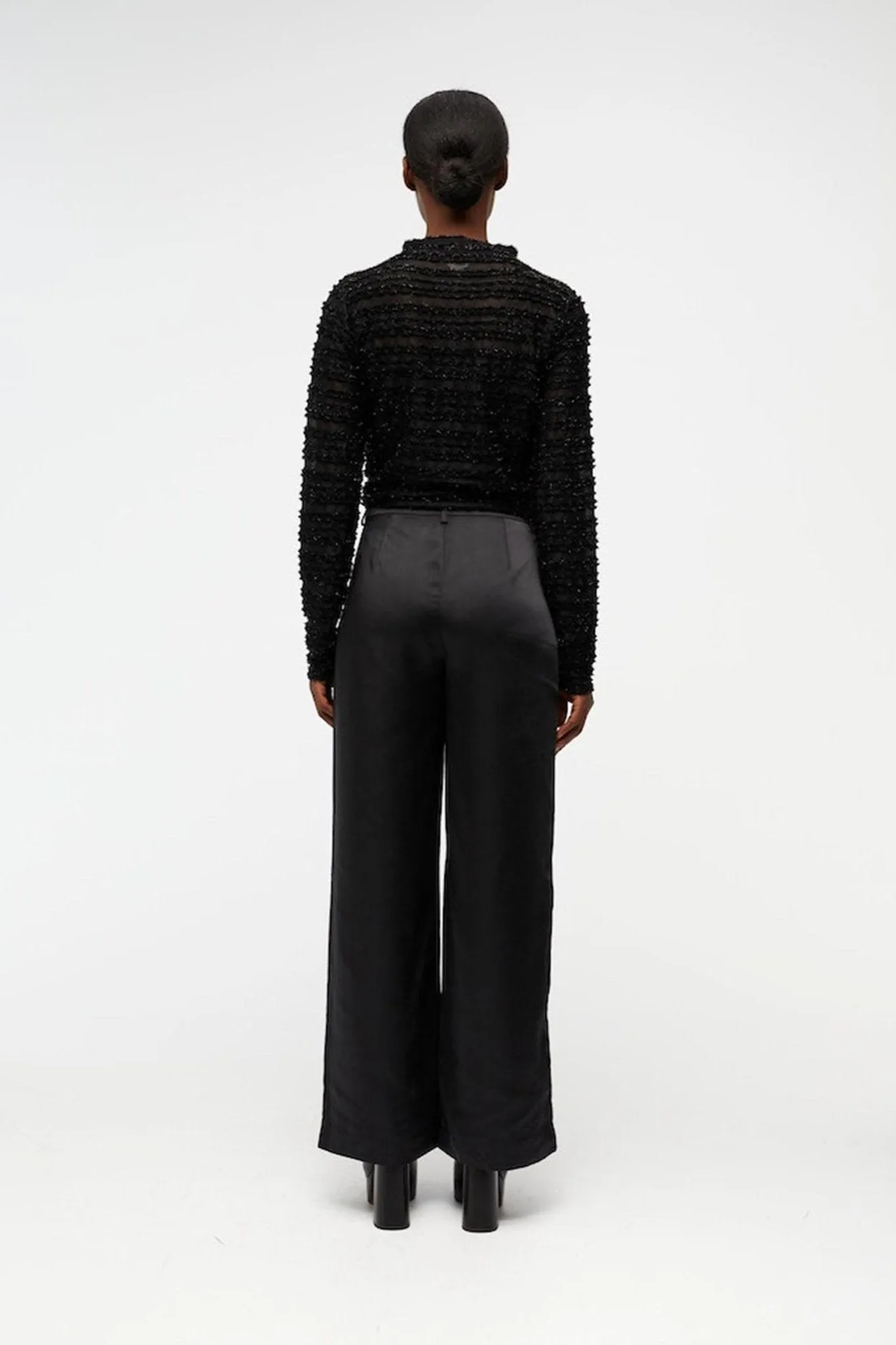 Debra Mid Waist Pants - Black