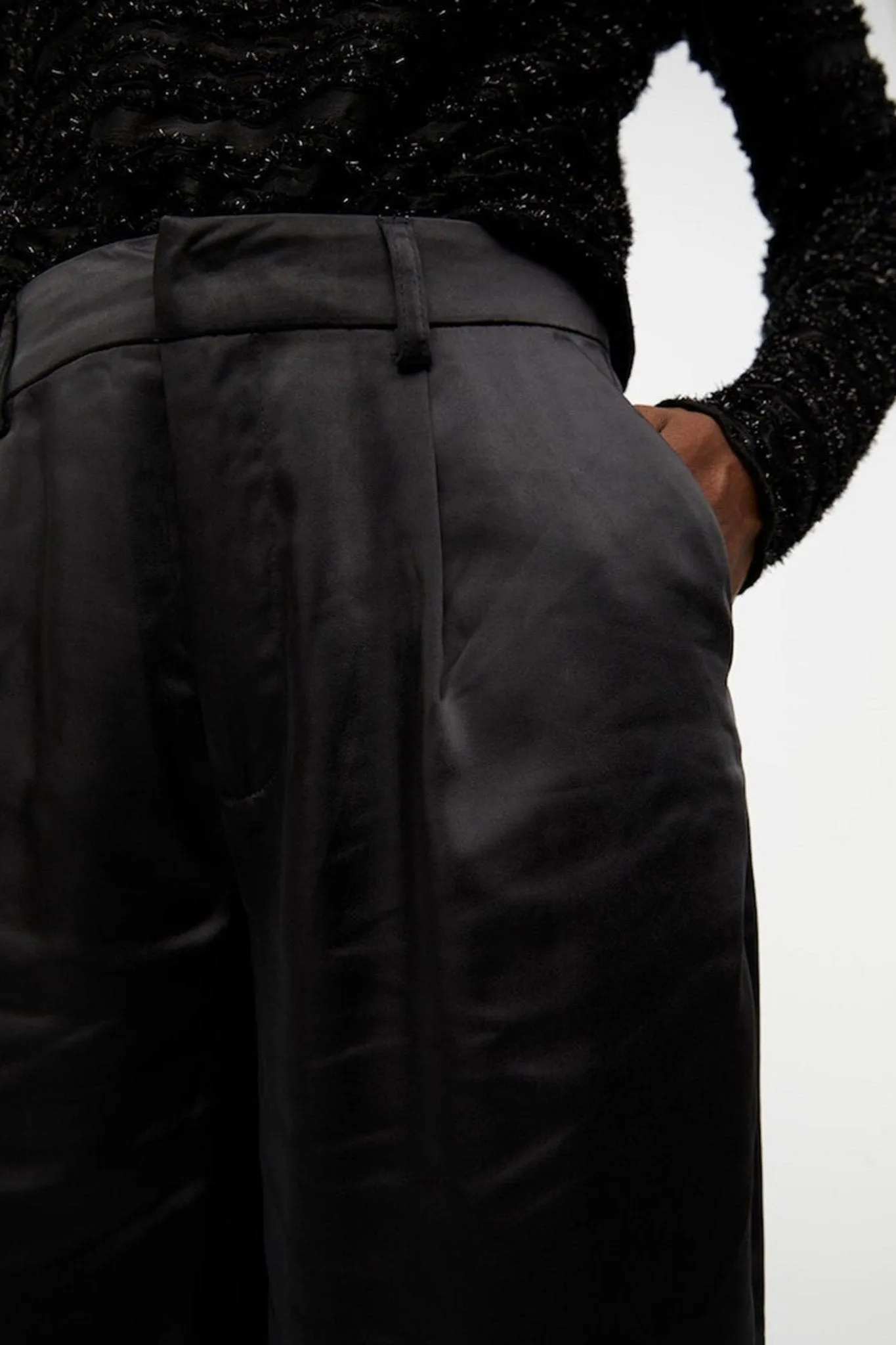 Debra Mid Waist Pants - Black