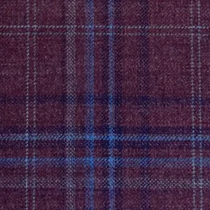 Flare Trouser - Purple Blue Plaid